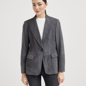 Suede blazer