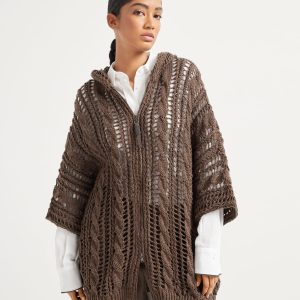 Cable & Mesh cardigan