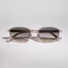 Geometric titanium sunglasses