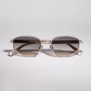 Geometric titanium sunglasses
