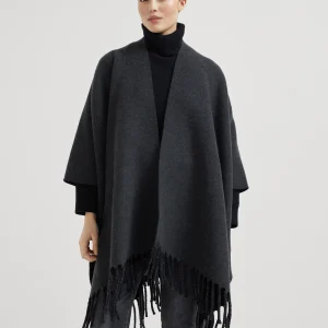 Double knit poncho