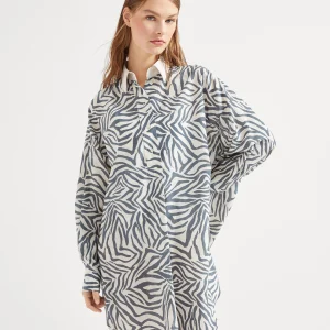 Ethnic Print chemisier dress