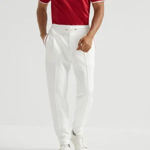 Trousers with cr??te