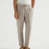 Wide chalk stripe trousers