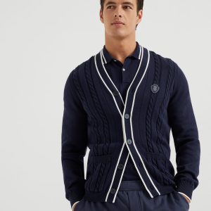 Cable knit cardigan