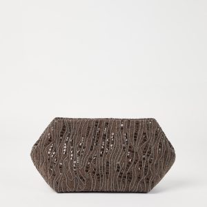 Abstract Embroidery Pouch bag