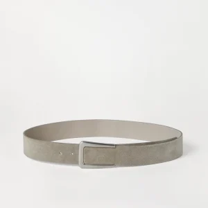 Suede calfskin belt