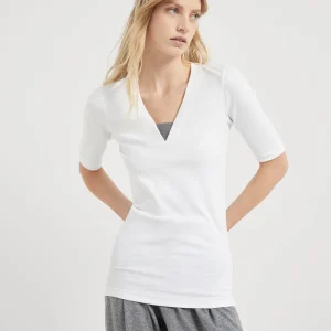 Ribbed jersey T-shirt