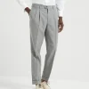 Leisure fit trousers with double pleats