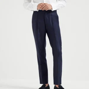 Tuxedo trousers with pleats