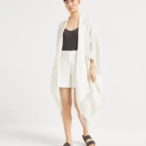 Poncho with fringe