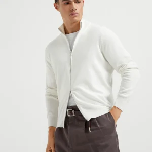 Zip-front cardigan
