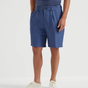 D??lav?? linen Bermuda shorts