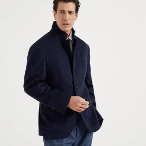 Cashmere and vicu?a outerwear blazer