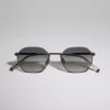Geometric titanium sunglasses