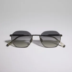 Geometric titanium sunglasses