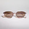 Geometric titanium sunglasses