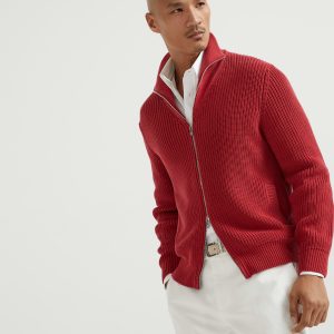 Zip-front cardigan