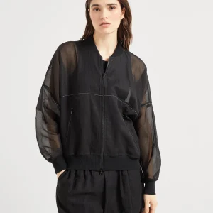 Bomber jacket with monili