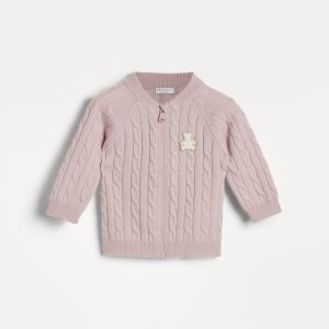 Bernie Baby cable knit cardigan