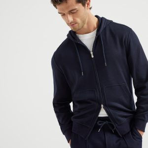 Cashmere and silk French terry sweatshirt