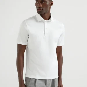Polo with shirt collar