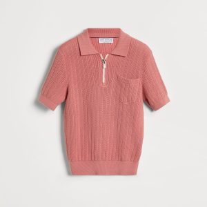 Polo with zipper