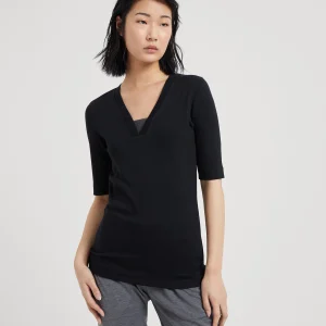 Ribbed jersey T-shirt