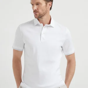 Polo with faux-layering