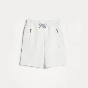 French terry Bermuda shorts with logo