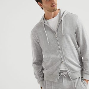 Cashmere and silk French terry sweatshirt