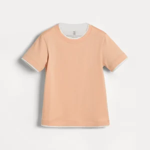 T-shirt with faux-layering