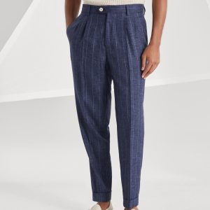 Chalk stripe trousers