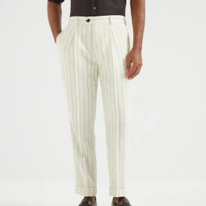 Chalk stripe trousers