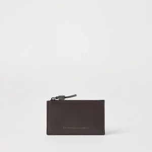 Calfskin card case with monili