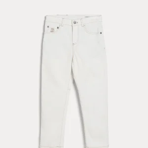 Trousers with contrast stitching