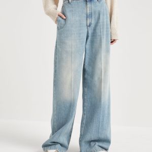 Soft denim trousers