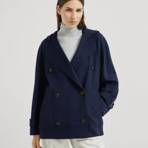 Cashmere and vicu?a caban jacket