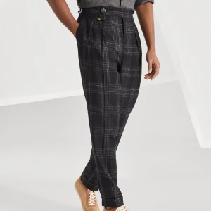 Wool. silk and linen trousers