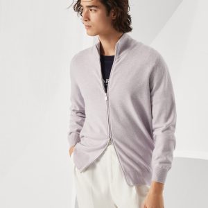 Zip-front cardigan