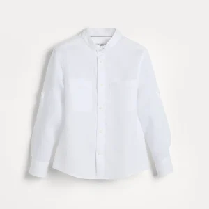 Mandarin collar shirt