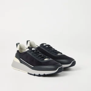 Suede and calfskin runners