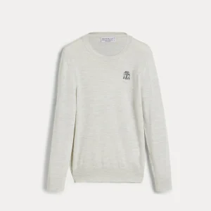 Lightweight sweater with embroidery