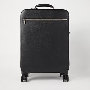 Grained calfskin trolley bag