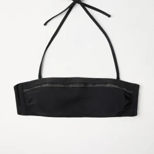 Bikini bandeau top with monili