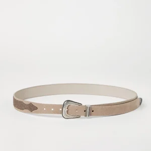 Reversed calfskin belt