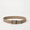 Raffia belt with monili
