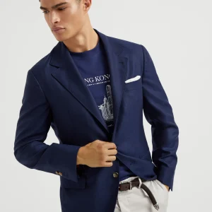 Twill unconstructed blazer