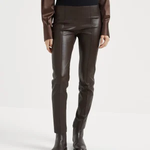 Stretch nappa leggings