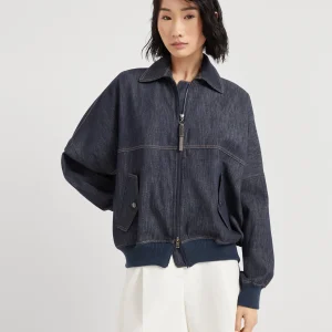 Bomber jacket with monili